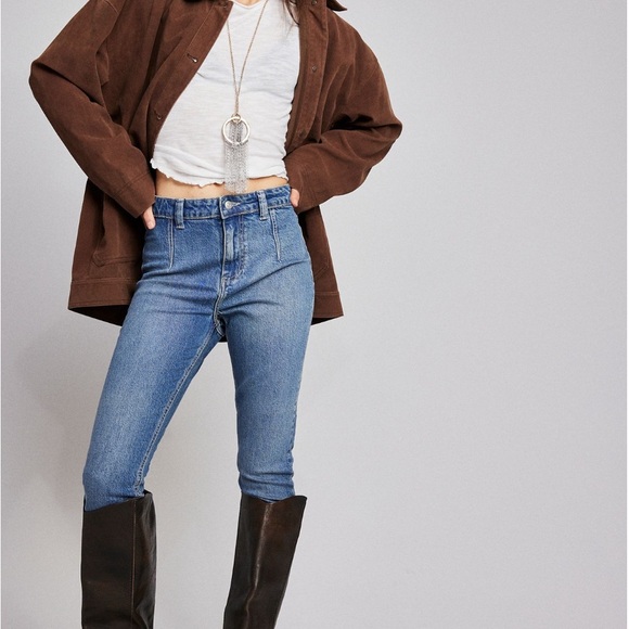 NWT Free People We the Free Coco Slim Blue Jeans 32 - Picture 3 of 7